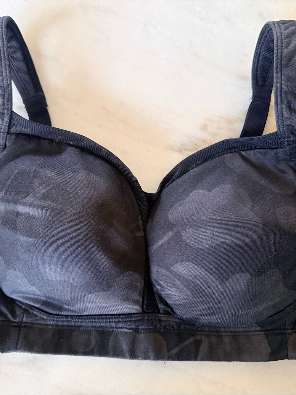 lululemon athletica Black Floral Wireless Support Bra